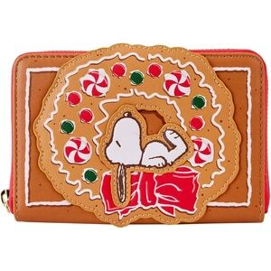 Loungefly Peanuts Snoopy Gingerbread Wreath Wallet Snoopy